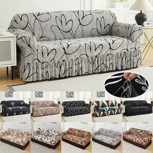 Print elastic stretch sofa - print,