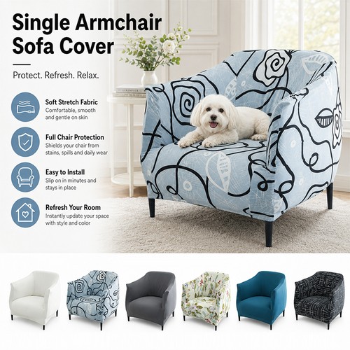 Square elastic sofa cover - square,